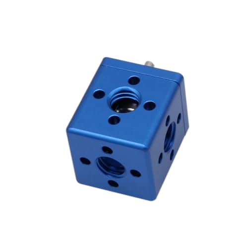 HangTon Block 3/8" Thread Bracket Lock Mounting Extension Adapter for Handle ARRI Sony RED Camera Monitor Focus Motor Teradek Wireless System Blue Square - Image 3
