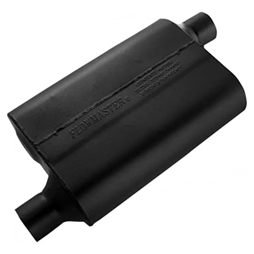 Flowmaster 42443 40 Series Muffler - 2.25 Offset IN / 2.25 Offset OUT - Aggressive Sound, Black