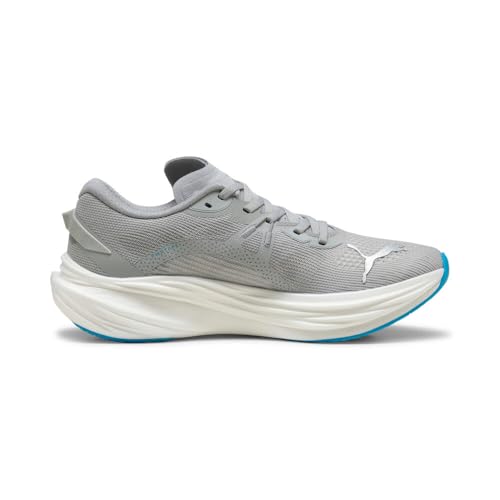 PUMA Men's Deviate Nitro 3 Running Shoes, Gray Echo/Speed Blue, 9.5 M US