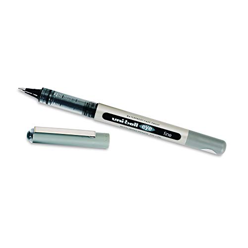 Image of uni-ball Eye UB157 0.7 mm Roller Ball Pens, Black Ink, Pack of 6