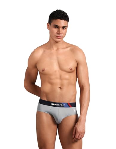 Image of U.S. Polo ASSN. Men's Nylon Micro Fibre Sports High Stretch Underwear Briefs