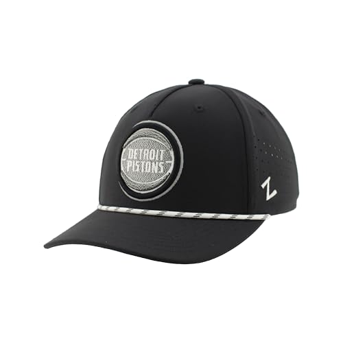 Detroit Pistons NBA Officially Licensed Rope Hat Snapback Performance Black