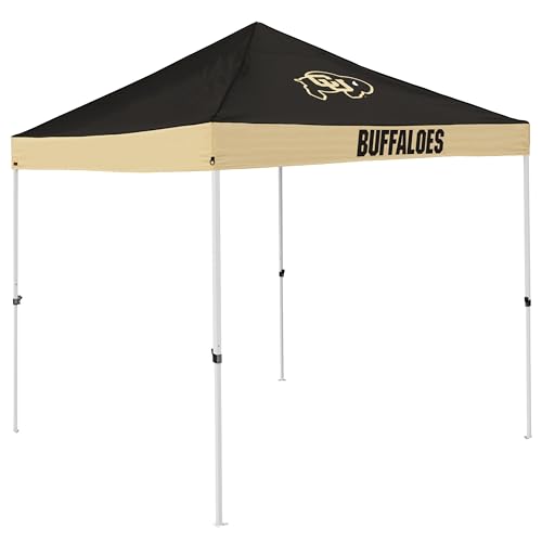 Logo Brands NCAA Colorado Buffaloes Economy Canopy Tailgate Tent (9' x 9') – Powder-Coated Steel...