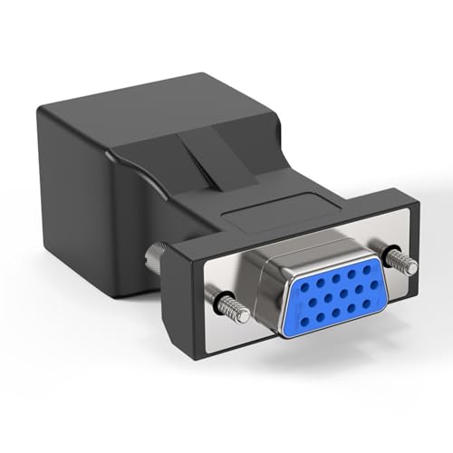 FOLODA Long Distances VGA Signals Boosters To RJ45 Adapter VGA Extender To RJ45 Adapter Perfectly For Networking Engineering