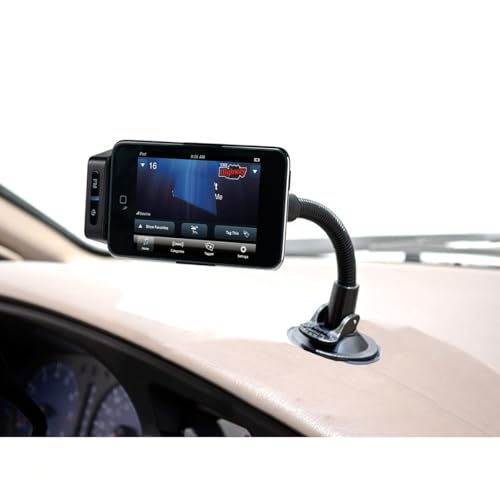 ChargerCity 8-inch Bendable Gooseneck Windshield Dashboard Suction Mount for Sirius XM Onyx Plus Lynx Stratus Satellite Radio w/Single T (XM) Delphi Skiff and AMPS Pattern Compatible