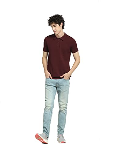 Image of JACK & JONES Men's Solid Regular Fit T-Shirt