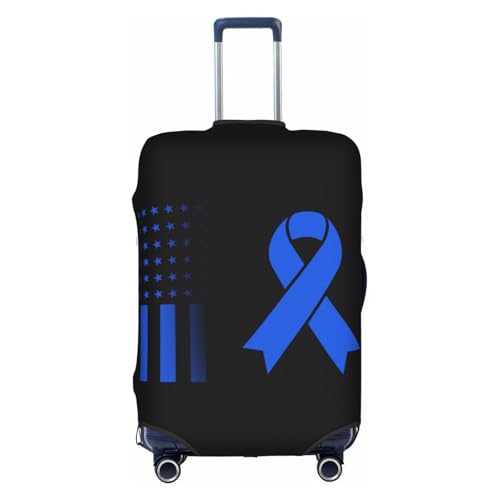 Travel Luggage Cover Vintage Colon Cancer Awareness Fashion Washable Baggage Suitcase Protector Fit For Luggage Medium