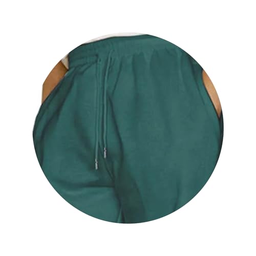 Athletic Pants for Men Lightweight Comfy Fleece Sweatpants Casual Straight-Leg Drawstring Waist Trousers with Pockets3