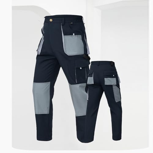Hawyet Mens Work Pants Patch Work Durable Wear Resistance Multi Pockets Multi Functional Construction Workwear2