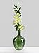 Serene Spaces Living Olive Green Bottleneck Glass Vase - Elegant Vintage Floor Vase for Long-Stemmed Floral Arrangements, 7.48