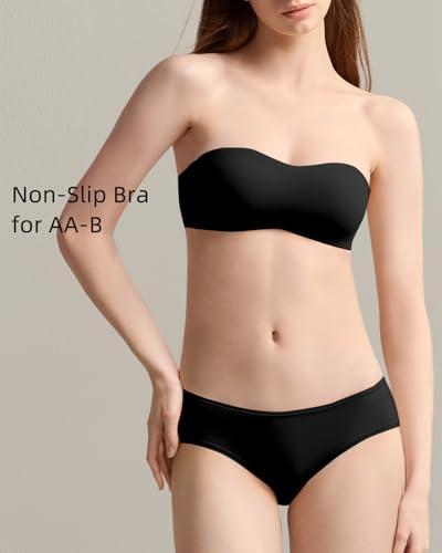 Image of Organic Cotton Strapless Bra for Women Padded Bra for Small Breasted Women