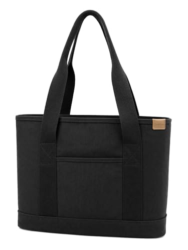 Image of TeeYee 16oz Canvas Tote Bag Casual Multi pockets Handbags Large Capacity Shopping Shoulder Bag with Pocket Bags Work Purses