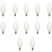 Sunlite 60CFF/32/12PK Candelabra (E12) Base Flame Tip 60W Incandescent Chandelier Frosted Bulb (12 Pack)