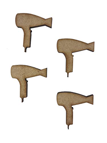 20 x asciugacapelli 3 cm Wood Craft abbellimento