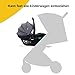Jovikids Babyschale, Stufenlos verstellbare Liegeposition, Gruppe 0/0+ (40-87 cm) Baby Autositz mit Sonnendach, 3-Punkt-Sicherheitsgurt Seitenschutz (Babyschale Only)