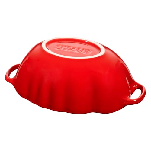 STAUB Ceramics Dutch Oven 16-oz Petite Tomato Cocotte, Cherry