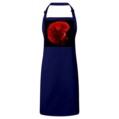 Tablier cuisine poisson combattant rouge mer vie sauvage premium