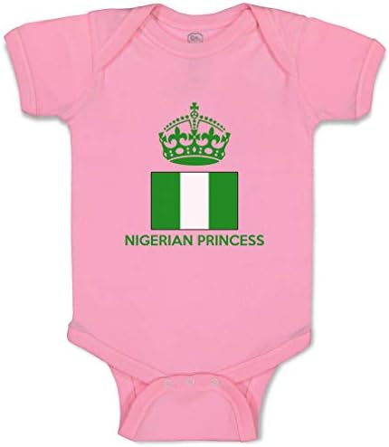 Custom Boy & Girl Baby Bodysuit Nigerian Princess Crown Cotton Baby Clothes