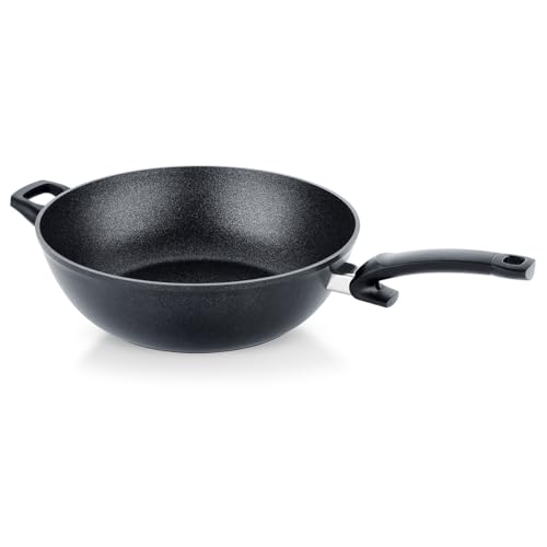Adamant 100-800-32-100/0 Wok in Alluminio Antiaderente, 32 Cm, Nero