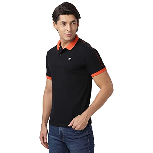 Image of Wrangler Men Black Cut and Sew Regular Fit T Shirt