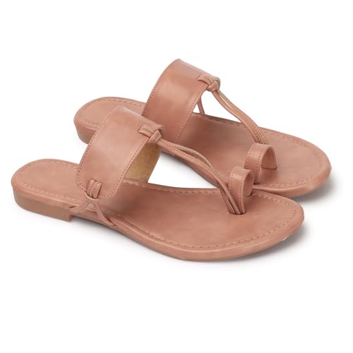 Naitik Women Beautiful Kolhapuri Stylish Fashion Sandals | Ladies & Girls Flat Slipper | All Occasions | 3 to 8 Sizes