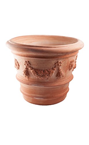 Pflanzgefäße Blumentöpfe Übertöpfe aus italienischem Terrakotta -Tolle Variationen- Absolut Frostfest (Festone, 36cm)