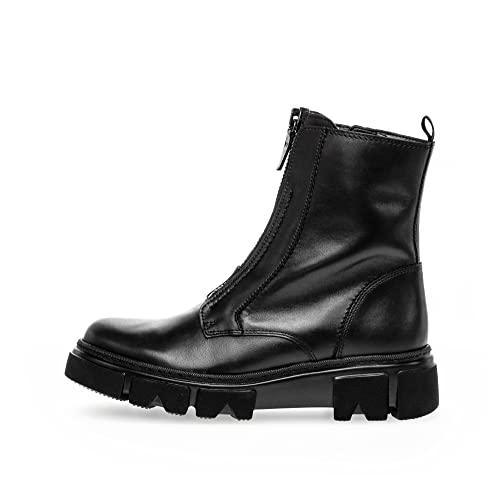 Gabor Damen Biker Boots, Frauen Stiefeletten,Best Fitting,Winterschuhe,warm,gefüttert,Stiefel,Bootee,Booties,schwarz(Altsilber)… – Ansicht 2