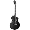 Natasha Carbon Fiber Acoustic Guitar, 38-inch Steel-string Guitarra,Durable 6-string Ultra-thin Guitar for Beginners Black