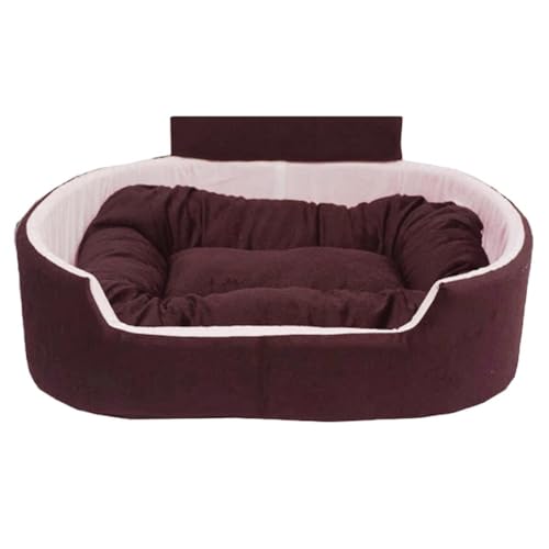 Image of Furry Smile Letest Dog Beds, Dog Sofas & Chair with Collar, Indoor Outdoor Dog beds (S, Brown & White)