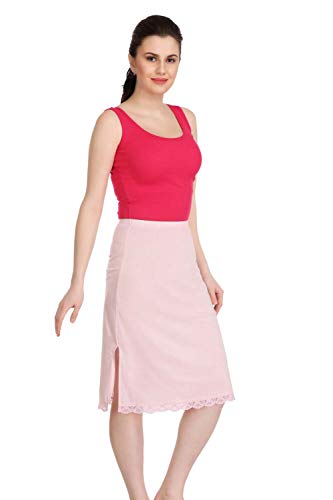 Image of Splash Cotton Rich Regular Skirt Slip for Women - Knee Length