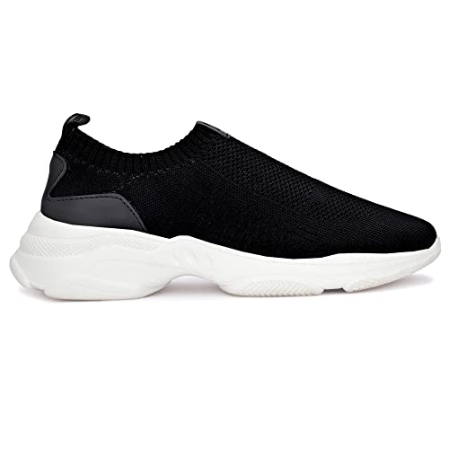 Image of HAUTTON Men's Stylish Light-Weight Breathable Sneakers | Casual Running Ultra Soft Socks Slip-On Padding Walking, Gym Shoes