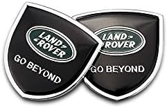 Zhmyyxgs 2 Pcs Shield Refit Logo Auto Car Rear Side Fender Stickers Metal Decorative Logo Emblems Badge Logo Accessories for Land Rover