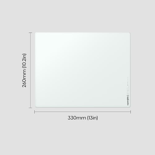 Image of Pulsar Gaming Gears Superglide Pad v3 Type-S - Alumino-Silicate Glass Gaming Mouse Pad, Soft R-Edge, Anti-Slip Silicone Base 330mmx260mm (M, White)