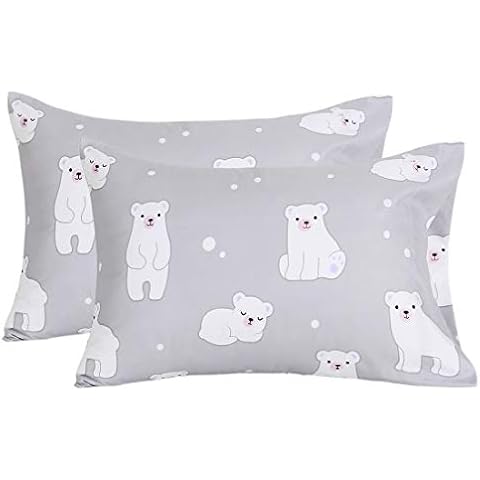 Homiest Cartoon Bear Microfiber Pillowcase Set Cover