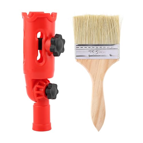 Multi-Angle Paint Brush Extender with Paint Brush, Extension Pole Attachments for Painting Roller Scraper, Paints Edger Tool for High Ceilings, Walls, Corner Painting Tool