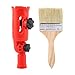 Multi-Angle Paint Brush Extender with 1 Brush, Extension Pole Attachment Holder for Paint-Brush, Roller, Scraper, Paint-Edger-Tool for High Ceilings, Walls, Trim, Corner (Color:Red)