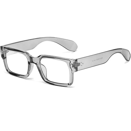 Image of Breaksun Rectangle Glasses for Men Women Square Blue Light Glasses Thick Frame Black Eyeglasses