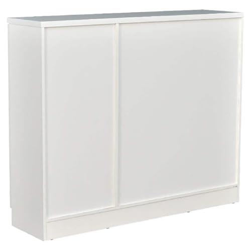 Image of Royaloak Rome Italian Shoe Rack | Elegant 3-Door Wooden Shoe Cabinet with 2 Drawers | Stylish Storage Organizer for Shoes | Space-Saving Footwear Rack | Durable and Functional Shoe Rack for Home