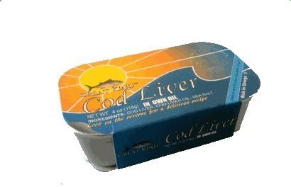 GREAT KING Cod Liver in it's Own Oil 4oz. ~ 4 Cans ~
