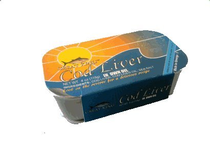 GREAT KING Cod Liver in it's Own Oil 4oz. ~ 4 Cans ~ GREAT KING Cod Liver in it's Own Oil 4oz. ~ 4 Cans ~