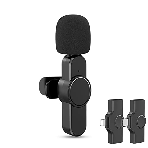 DareTang Wireless Lavalier Microphone Portable Clip-on Phone Microphone TikTok Video Recording Lapel Mic YouTube,Facebook Live Stream,Vloggers,Interview for Type-C & iPhone
