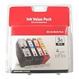 Canon BCI-3e Black and Color MultiPack Compatible to iP5000, iP4000R, IP4000, iP3000, i860, MP780,...