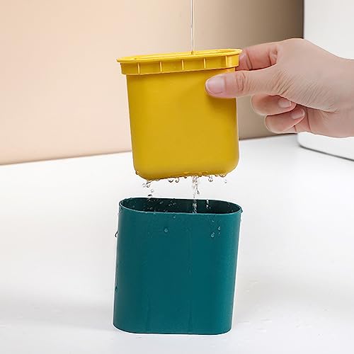 XIZONLIN Silicone Toilet Brush and Holder Set Bathroom Toilet Brushes Quick-Drying Holder Cleaning Brush Kit with No-Slip Long Plastic Handle and Flexible Bristles - Image 3