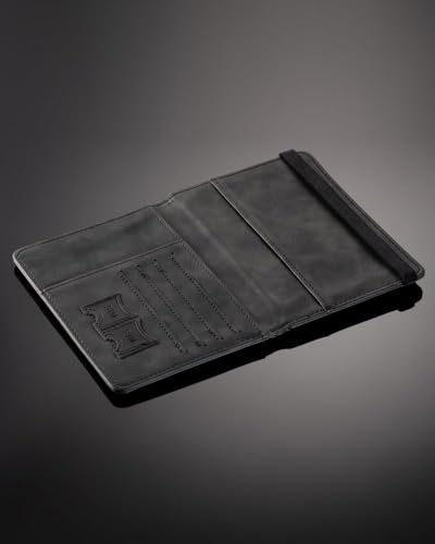 Image of PU Leather Passport Holder Travel Wallet Organiser for Men & Women | 4 Card Slots 2 SIM Slots Money Case | Travel Document Case Cover Passport Pouch Slim Unisex Gift - Black