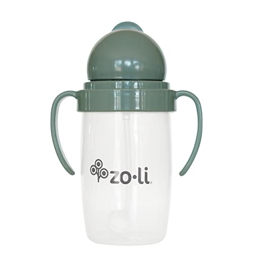 ZoLi BOT 2.0 Weighted Straw Sippy Cup | ZoLi Siliflex Weighted Straw Sippy Cup, BPA free, Baby's First Straw Sippy, 10 oz, Toddler Straw Cup