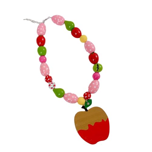 Collier perles unique fabriqué main fruit pour style dopamine fashion