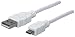 Produktbild Manhattan USB 2.0 A/Micro B 0,6m Weiß