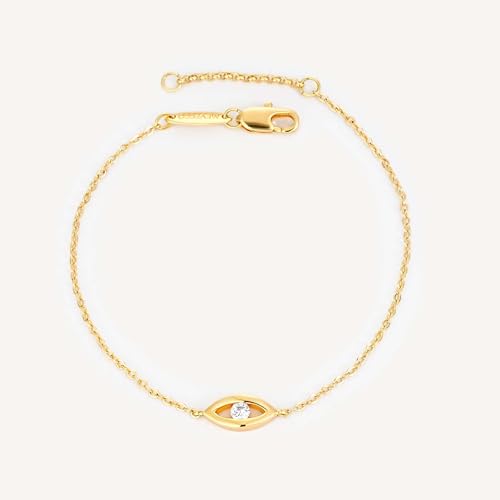Image of MEVECCO Bracelet for Women 14K Gold Plated Dainty Chain Simple Jewelry Cute Handmade Minimalist for Her