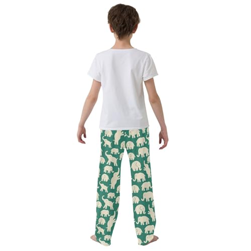 ZZXXB Elephants Have Fun Boys Long Pants Soft Trousers Elastic Waist Kids Lounge Bottoms with Pockets S-XL3