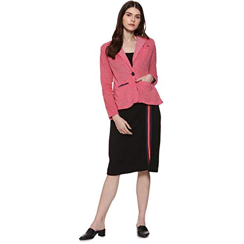 Image of PINACOLADA Solid Single Breasted Casual Women Full Sleeve Blazer (Red)(AZW119BZR BLAZERBT W PLN PH AZ XL)